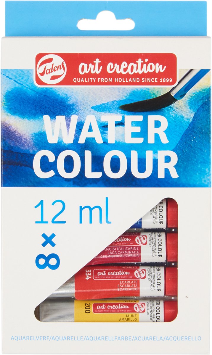 Ensemble de peinture aquarelle Talens art création 8x12ml