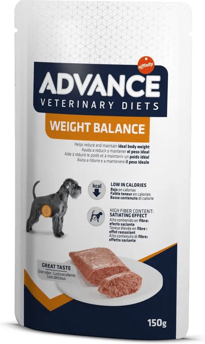 Balance de poids pour chien régime vétérinaire Advance - 8x150 gr