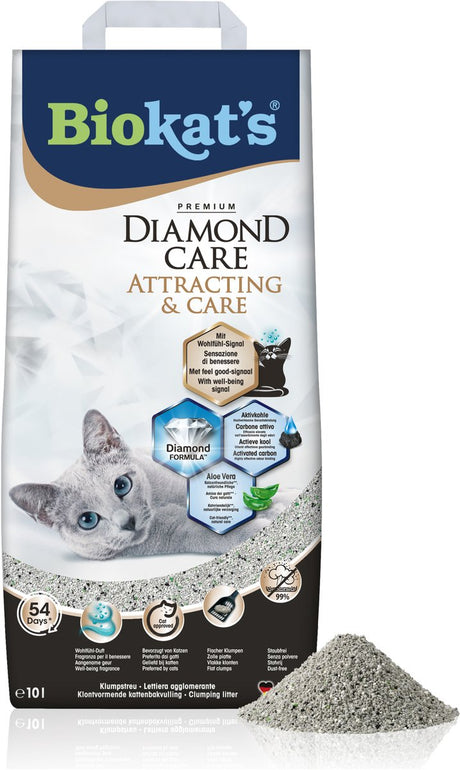 Biokat's Biokat's Diamond Care Attirant Care 10 l - litière pour chat - agglomérante
