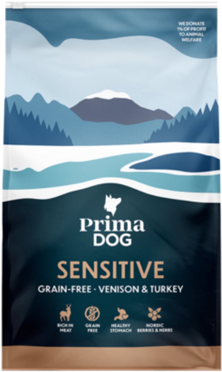 Primadog nourriture pour chien cerf dinde - sans céréales - 3 kilos