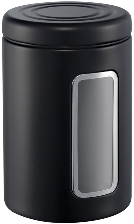 Conteneur de stockage Wesco classic line avec fenêtre | 2 litres | métal - noir mat | pot de stockage