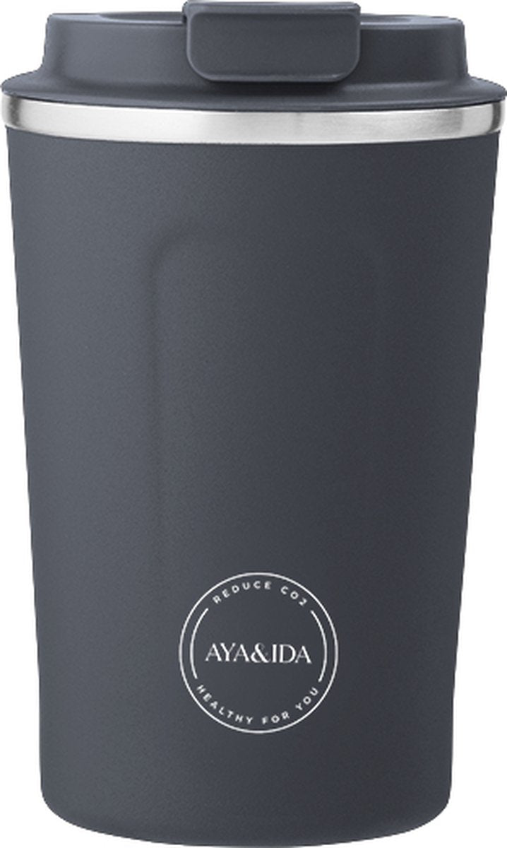 Aya ida aya ida - cup2go - tasse thermos - tasse à café - café à emporter - tasse de voyage - à emporter avec soi - 380ml - bleu marine