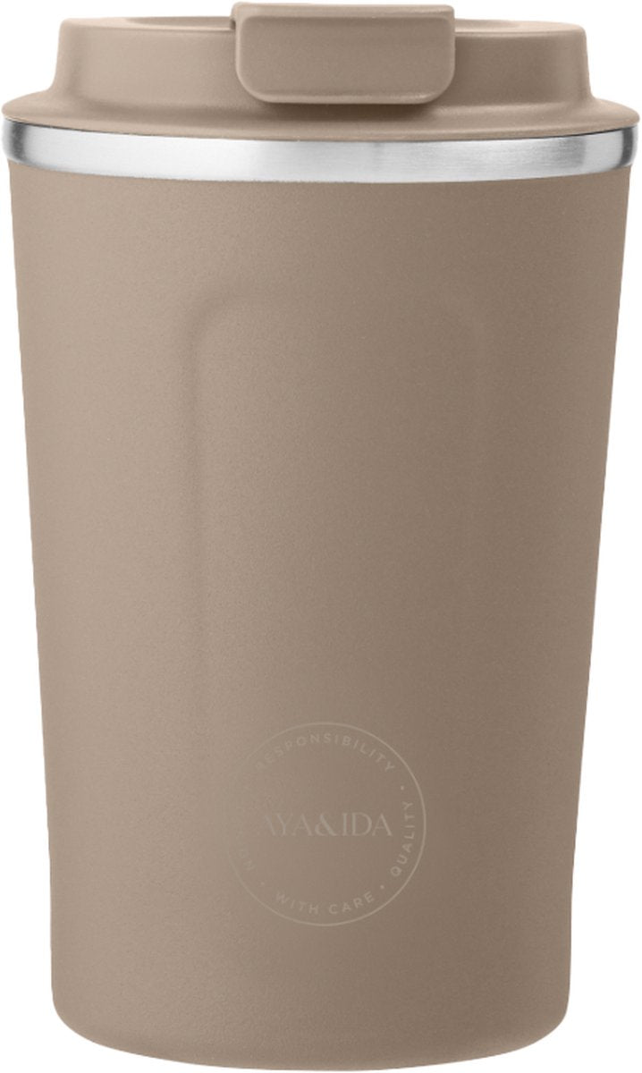 Aya ida aya ida - cup2go - tasse thermos - tasse à café - café à emporter - tasse de voyage - à emporter avec soi - 380ml - brun poussiéreux