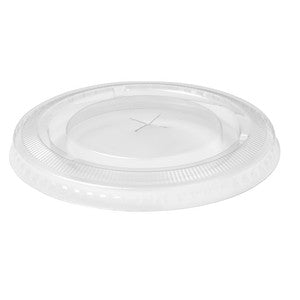 Couvercle apet transparent 95mm plat avec trou transversal (50 pièces)