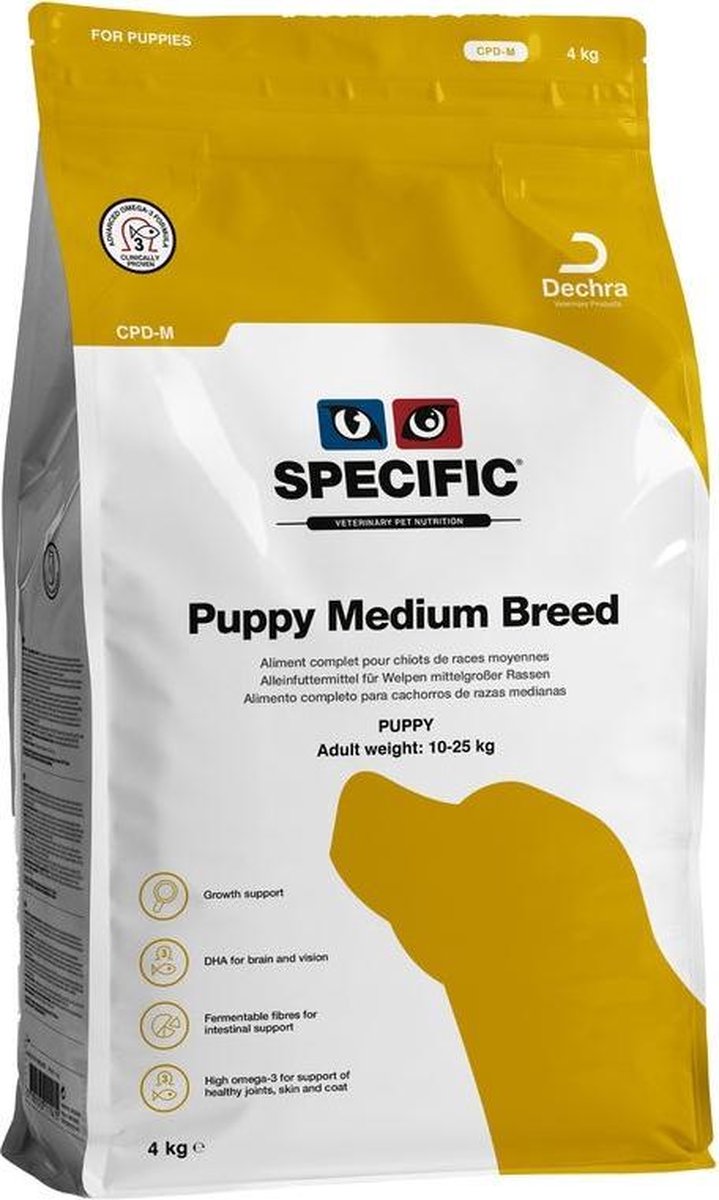 Spécifique chiot race moyenne cpd-m - 4 kg