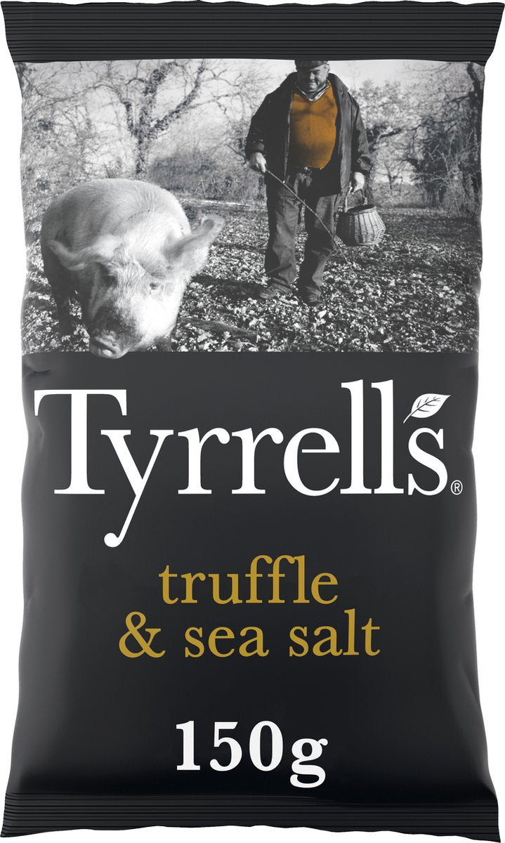 Sel de mer à la truffe noire Tyrrells - chips - 8x150 grammes