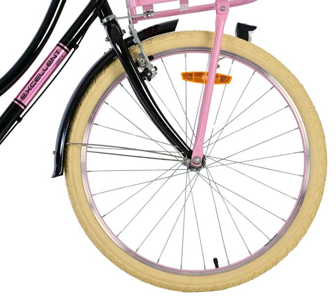 Vélo pour enfants Volare Excellent - Filles - 24 pouces - Noir - 3 vitesses