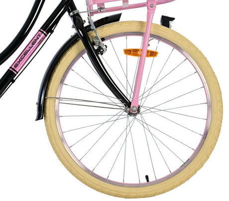 Vélo pour enfants Volare Excellent - Filles - 24 pouces - Noir - 3 vitesses
