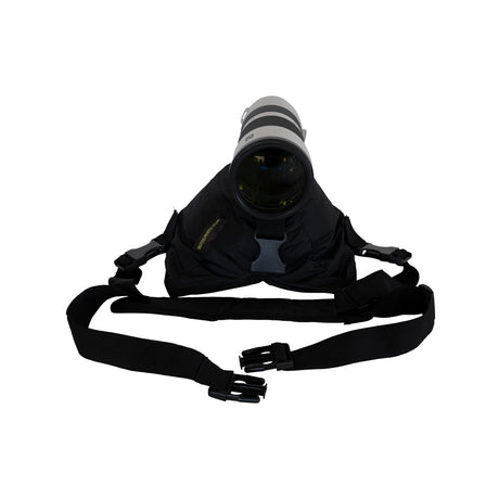 Pouf Buteo photo gear 1 modèle selle noir avec sangle de transport