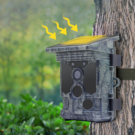 Caméra de surveillance de la faune solaire 4k wifi fox à équipement furtif
