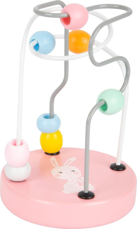 Spirale de perles lapin pastel small foot - jouet en bois à partir de 1 an