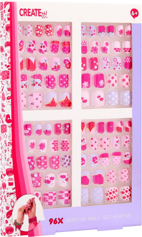 Créez-le ! Ensemble maxi autocollant pour ongles artificiels, 96 pièces