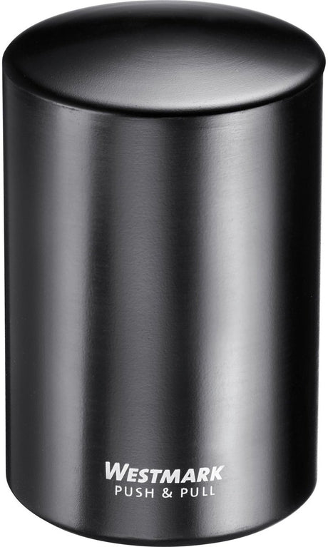 Tire-bouchon automatique Westmark, pour bouchons couronne, aluminium, push pull, noir, 5,3 x 5,3 x 8 cm
