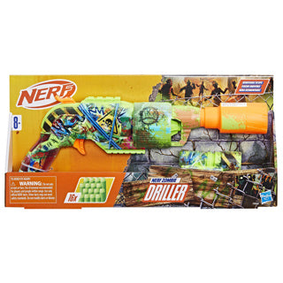 Nerf zombie foreur - blaster, 16 fléchettes d'élite