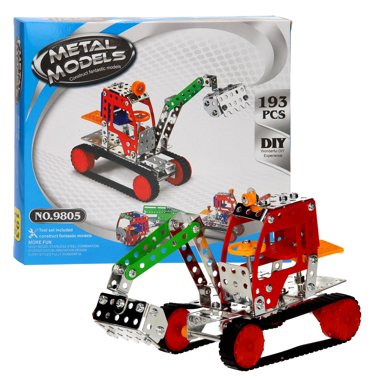 Jeu de construction d'excavatrice, 193 pcs.
