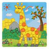 Mosaïque artisanale d'animaux de zoo