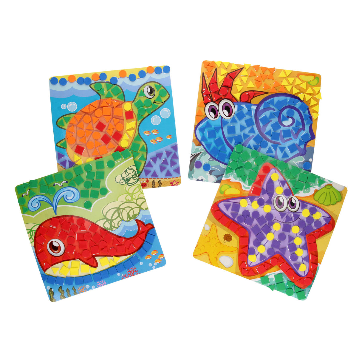 Mosaïque artisanale d'animaux marins