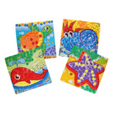 Mosaïque artisanale d'animaux marins