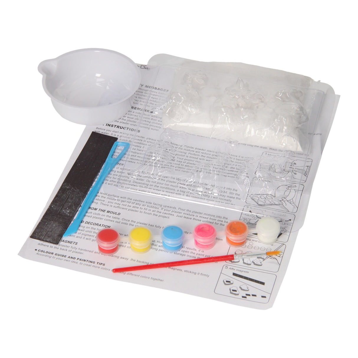 Gips Gieten Glow dans les aimants sombres - Dinoos