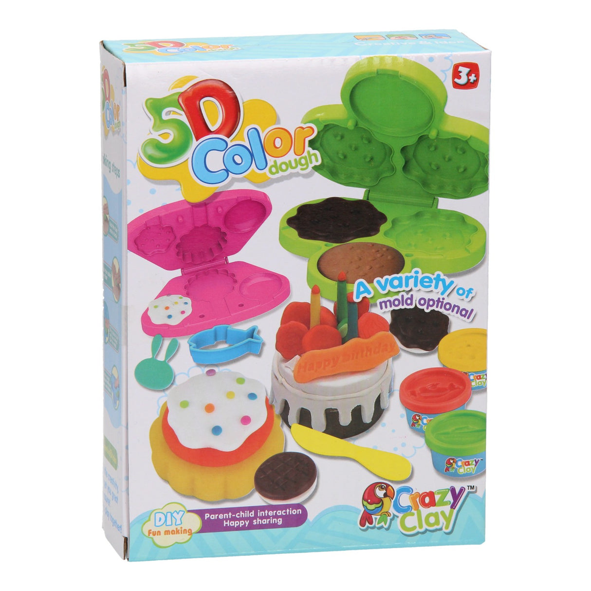 Ensemble d'argile - friandises - 4 pots en argile - 11 pcs.