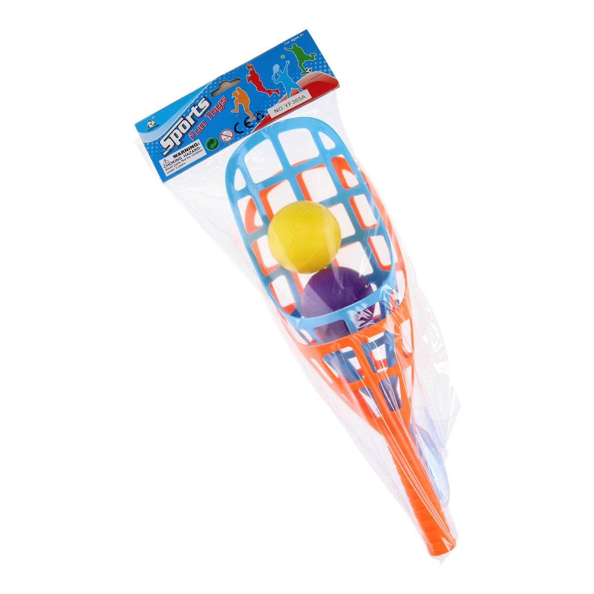 Attraper et lancer un jeu bleu orange