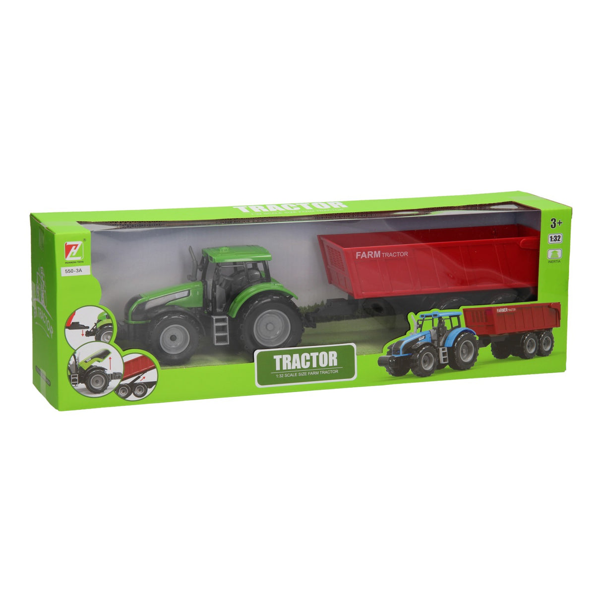 Tracteur avec remorque 1:32