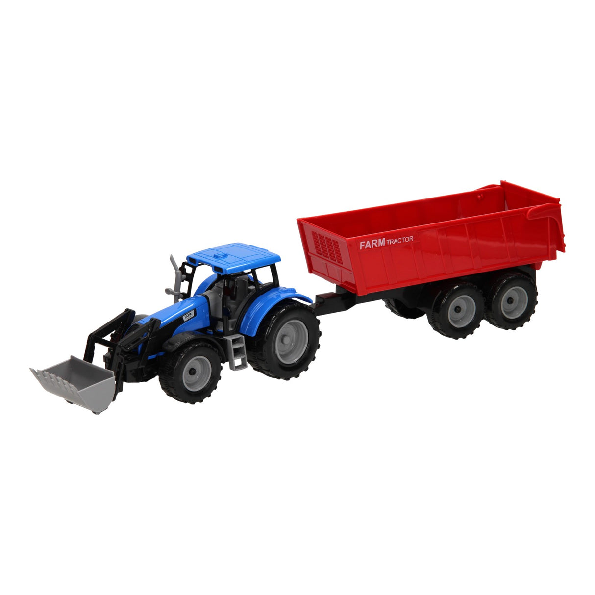 tractor with front loader and trailer 1:32