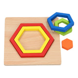 Puzzle forme en bois - hexagone