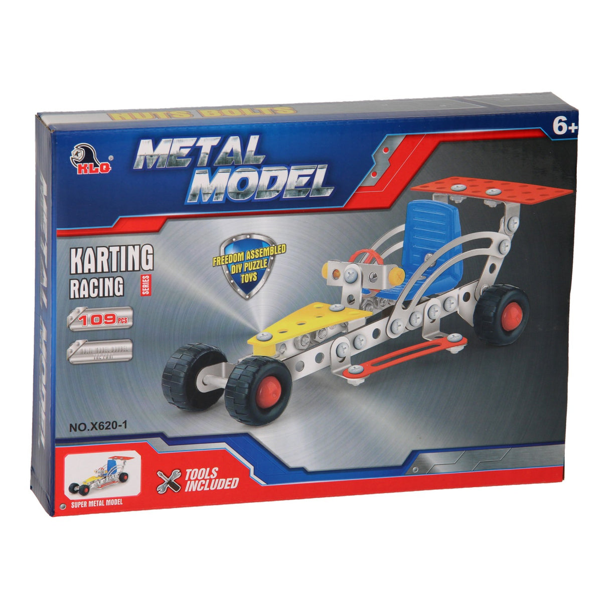Construction de voiture de course en métal, 109 pcs.