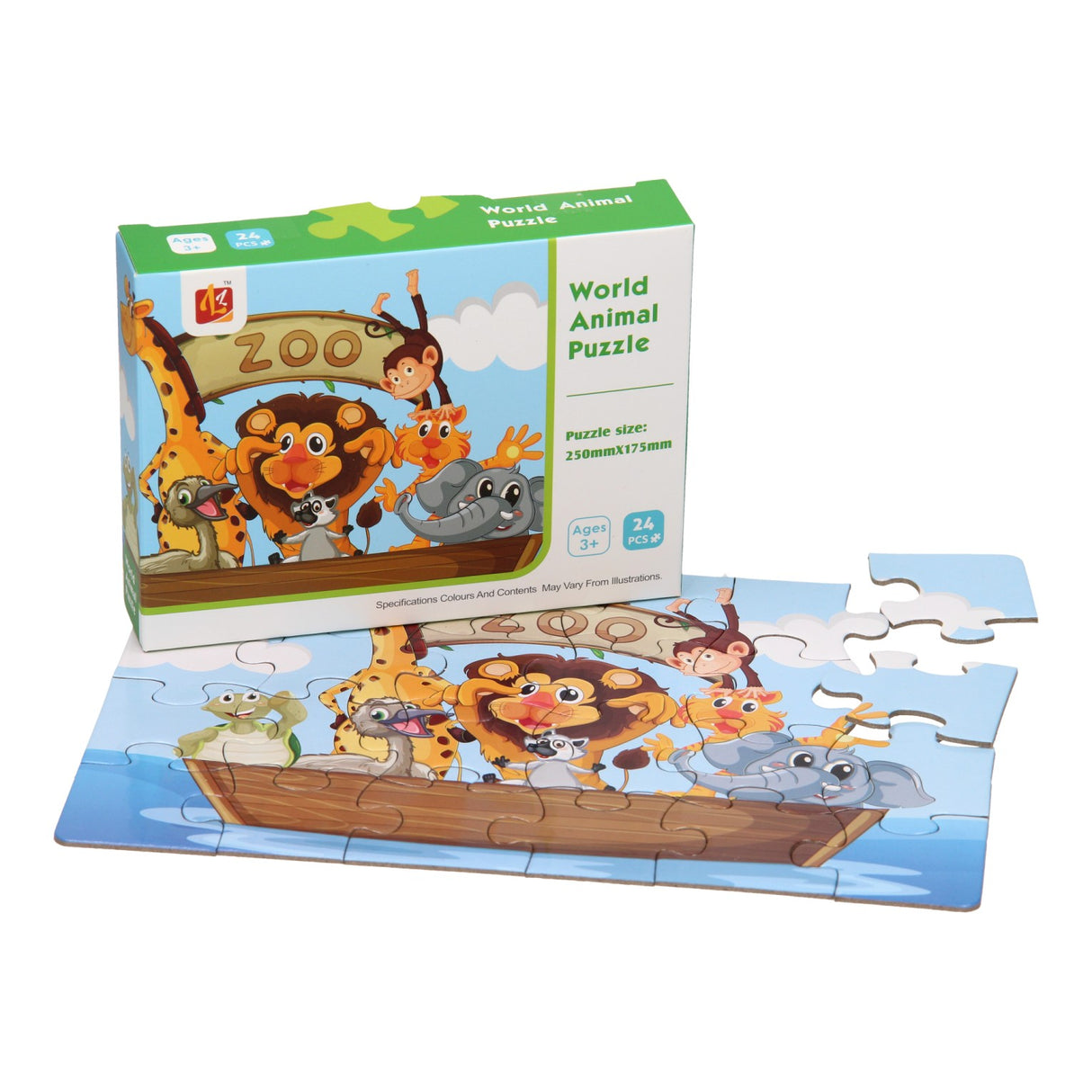 Puzzle zoo, 24 pièces.