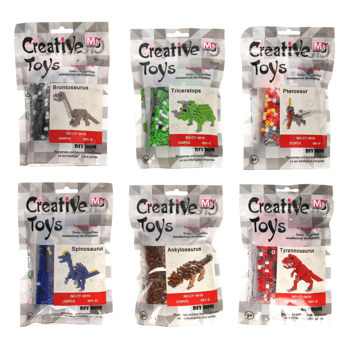 Set de perles thermocollantes dinosaure