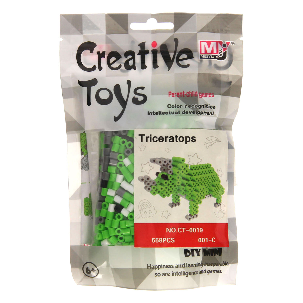 Set de perles thermocollantes dinosaure