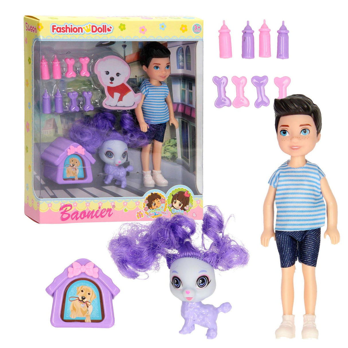 Dolls play set with pet