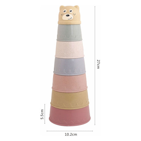 Gobelets empilables pastel, 6 pcs.