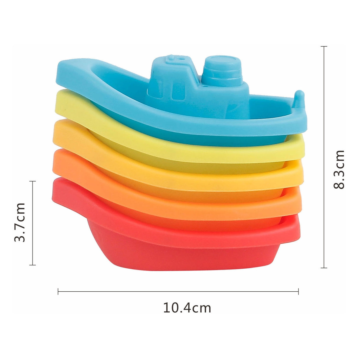 Bateaux de bain colorés, 5 pcs.