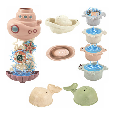 Ensemble de jeu de bain avec cascade pastel