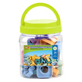 Vis de construction pastel dans une boîte de rangement, 24 pcs.