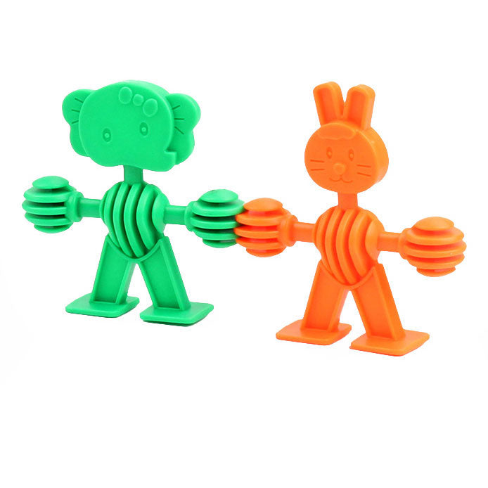 Jeu de construction formes d'animaux dans une boîte de rangement, 32 pcs.
