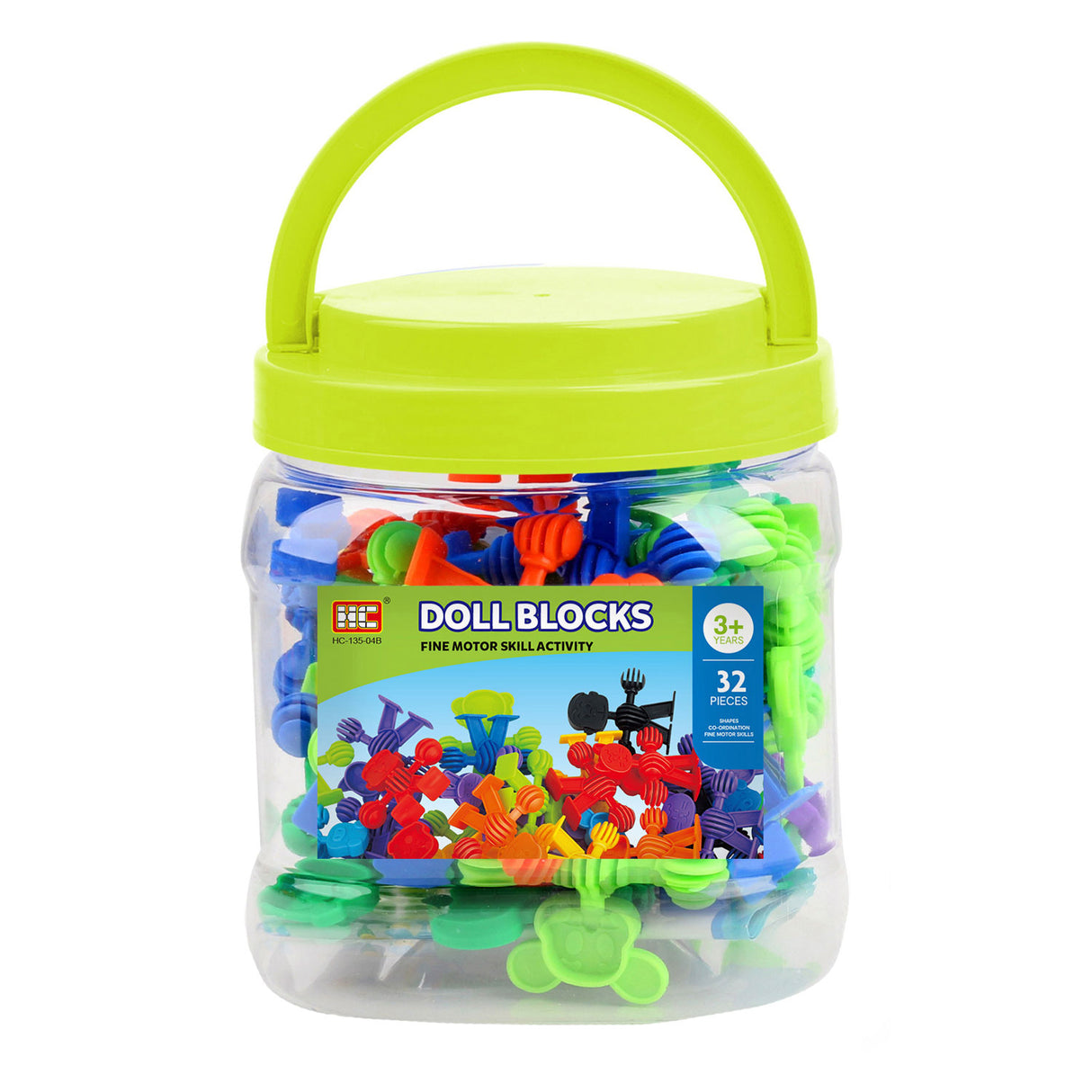 Jeu de construction formes d'animaux dans une boîte de rangement, 32 pcs.