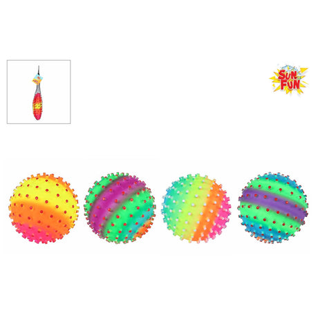 Sun fun boule à boutons arc-en-ciel 220gr 21cm 4 assortis