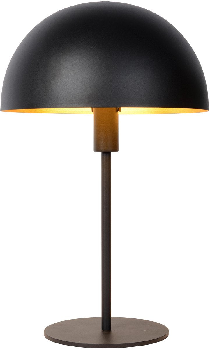 Lucide siemon - lampe de table - ø 25 cm - 1xe14 - noir