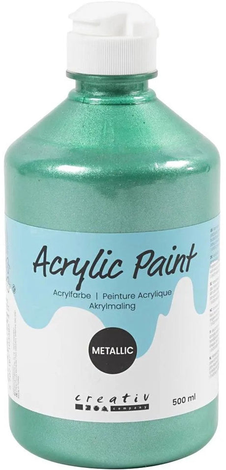Peinture acrylique pour enfants A-color creativ company - métallisée - 500 ml - vert