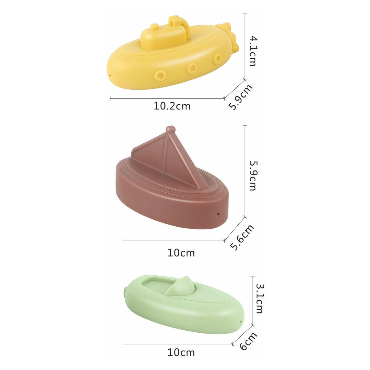 Récipients de bain, 3 parties.