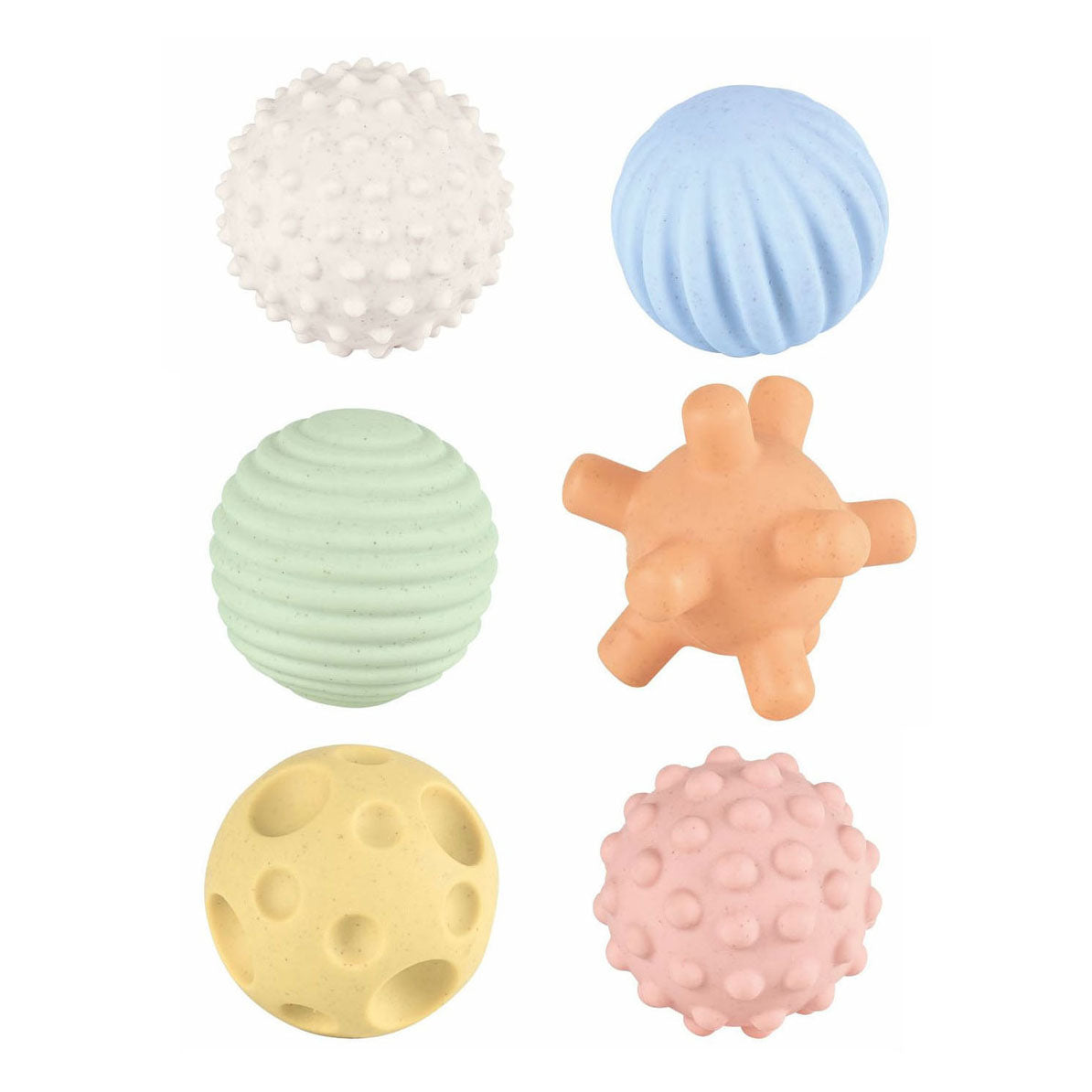 Motricité et boules sensorielles pastel, 6 pcs