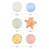 Motricité et boules sensorielles pastel, 6 pcs