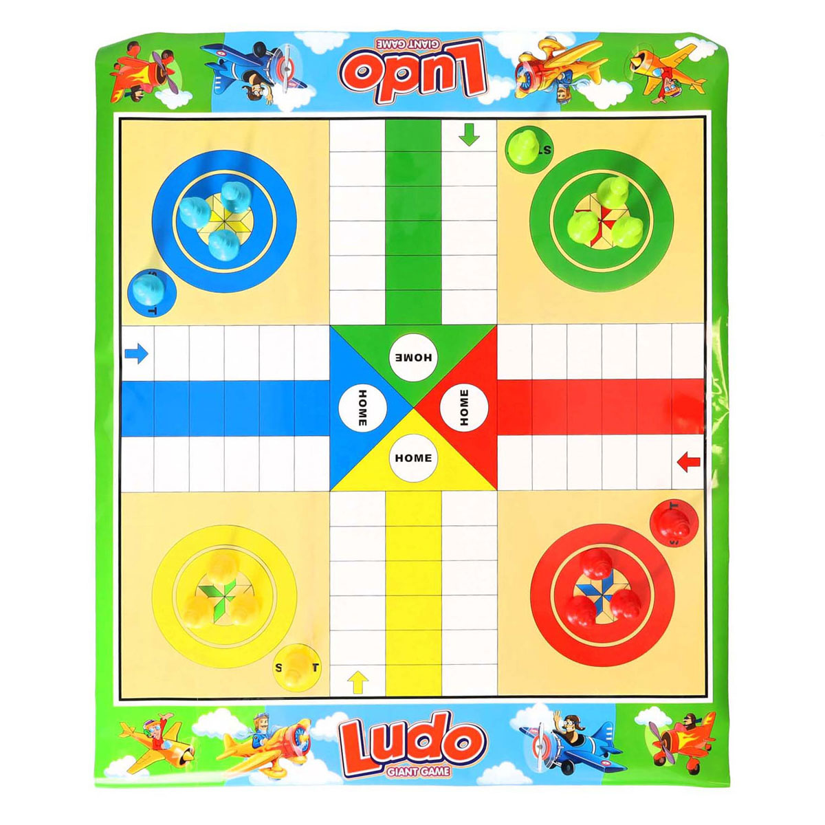 Jeu de société Serpents ludo recto-verso