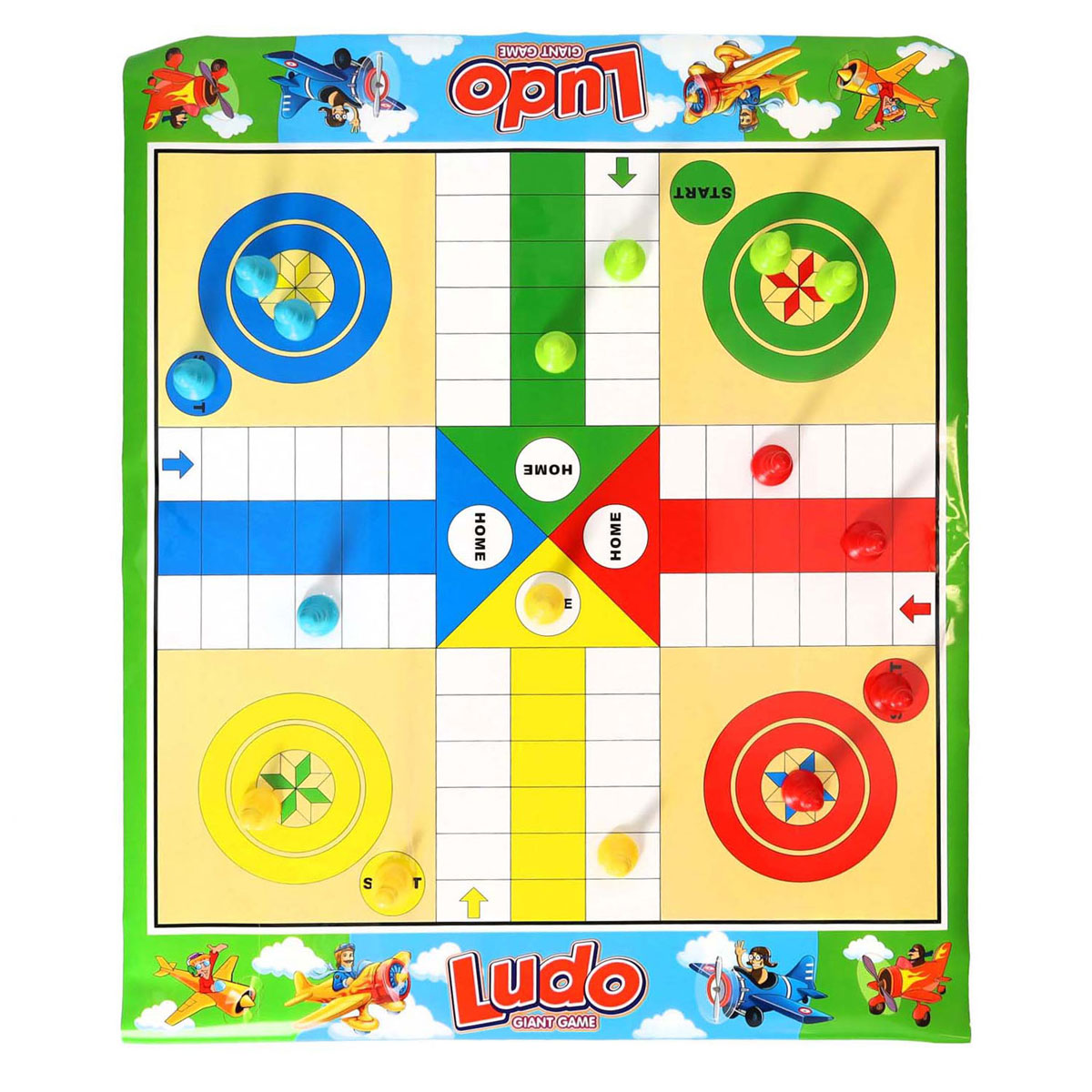 Jeu de société Serpents ludo recto-verso