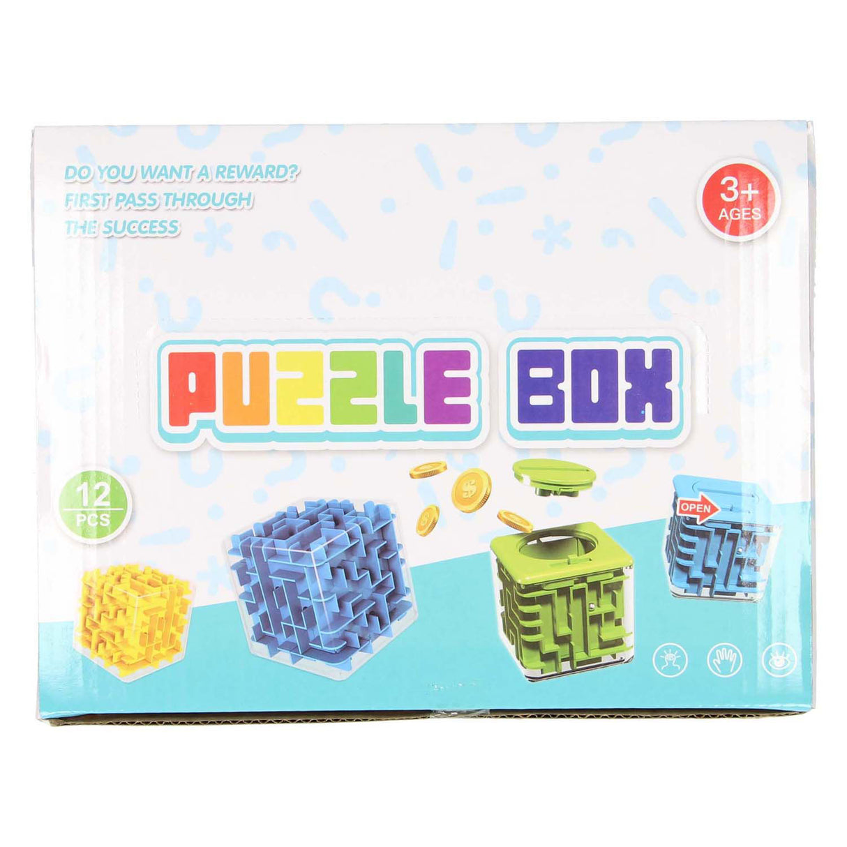 Tirelire cube de patience, 12 pcs.