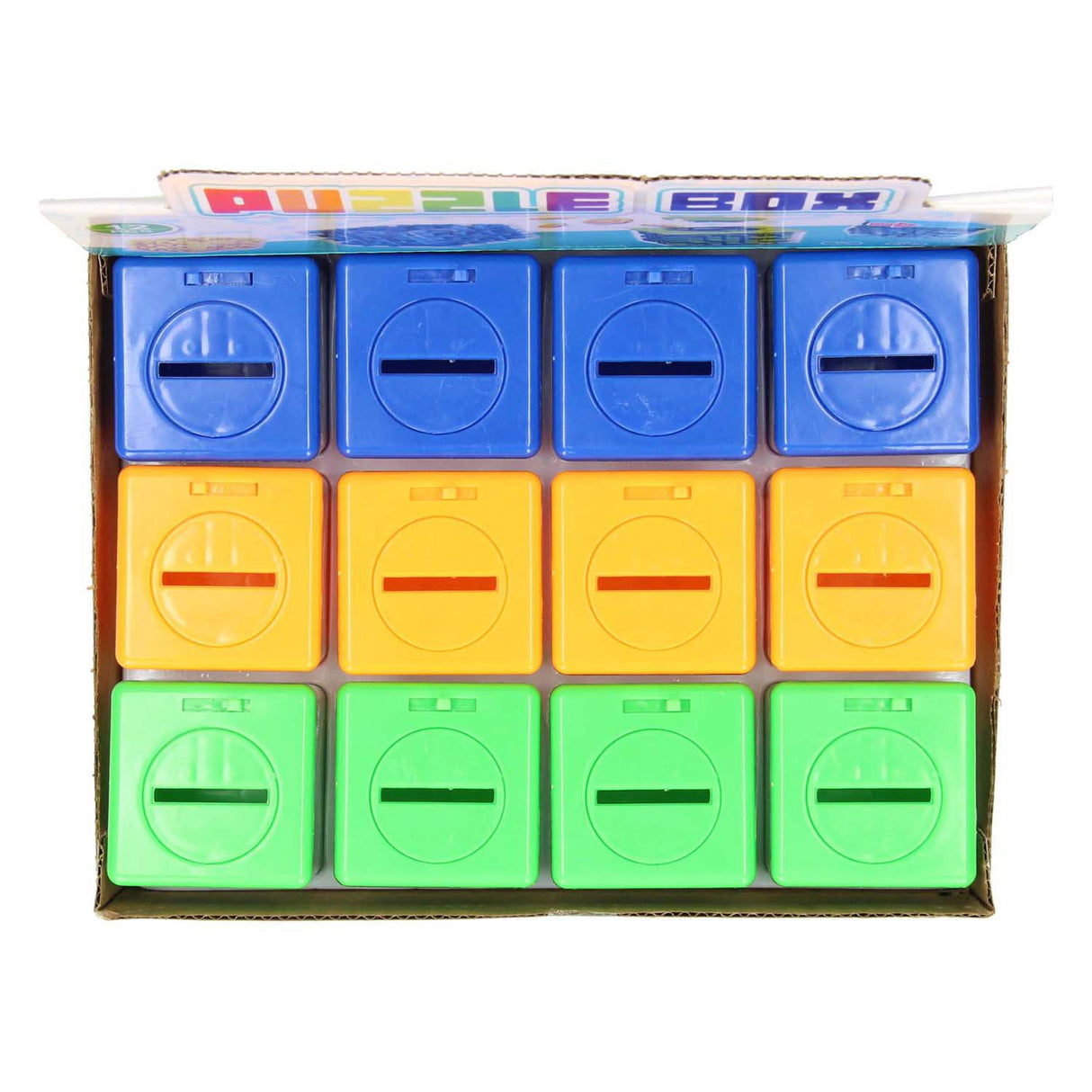 Tirelire cube de patience, 12 pcs.