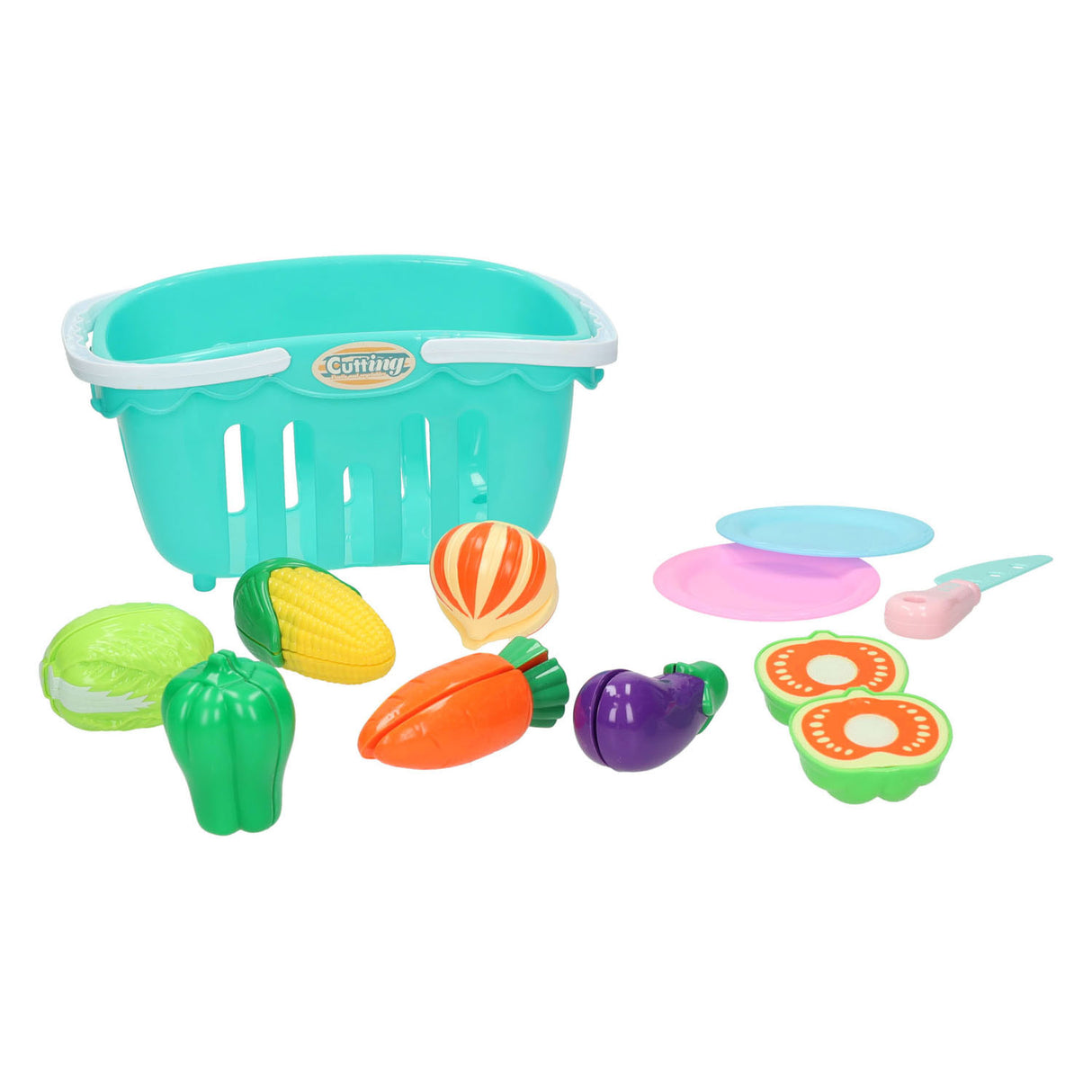 Couper des légumes dans un panier